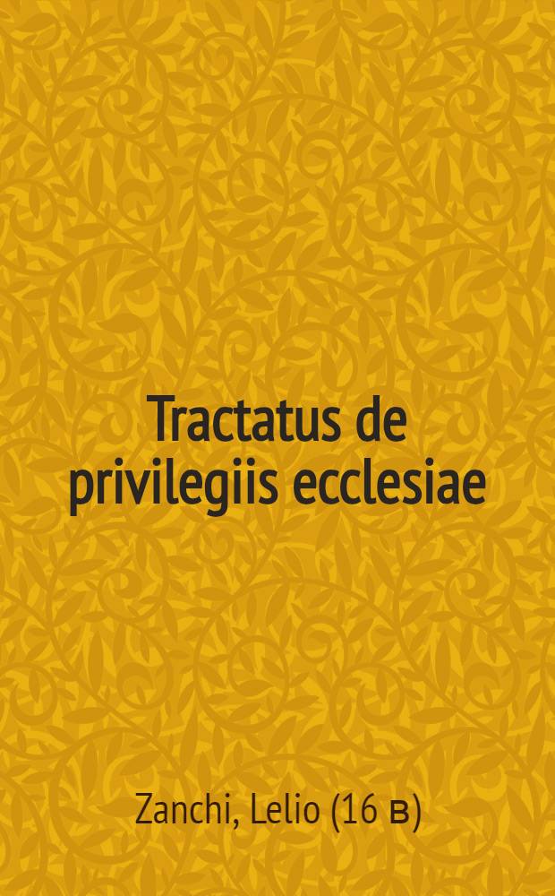 Tractatus de privilegiis ecclesiae