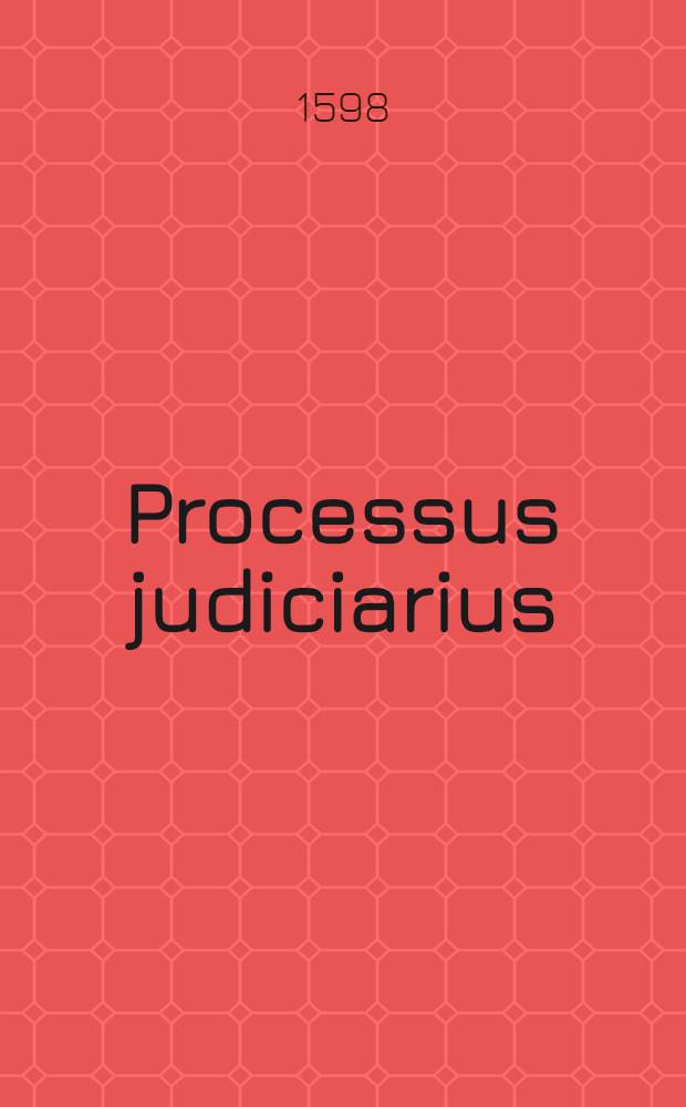 Processus judiciarius