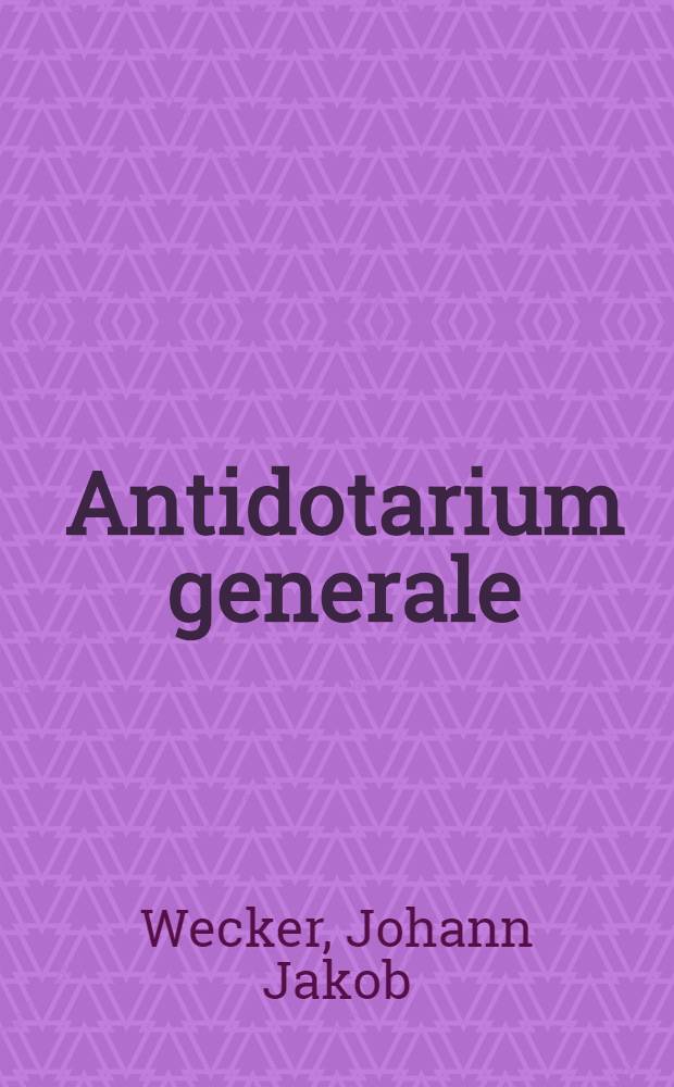 Antidotarium generale