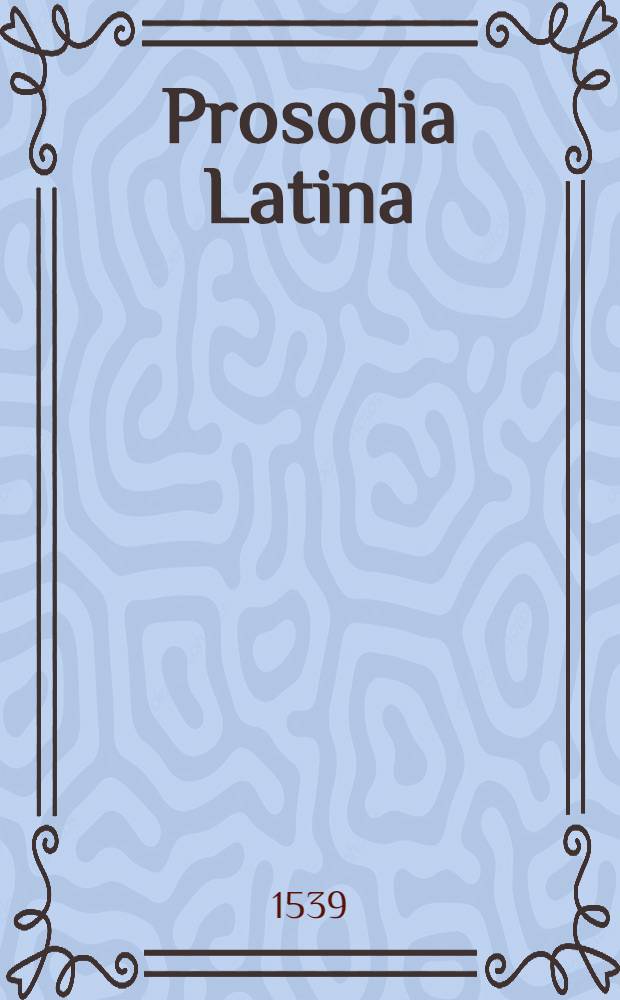 Prosodia Latina