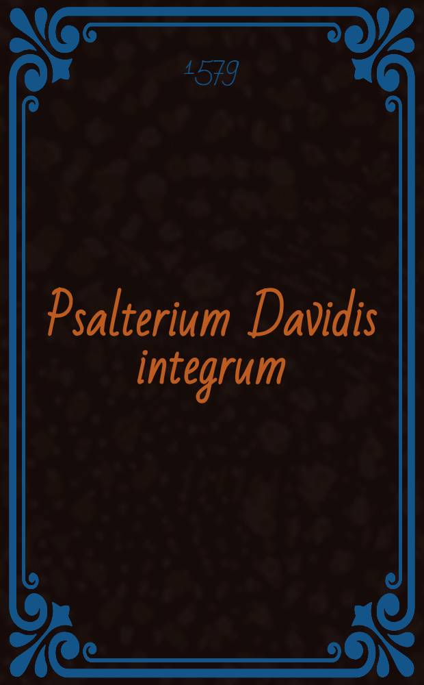 Psalterium Davidis integrum