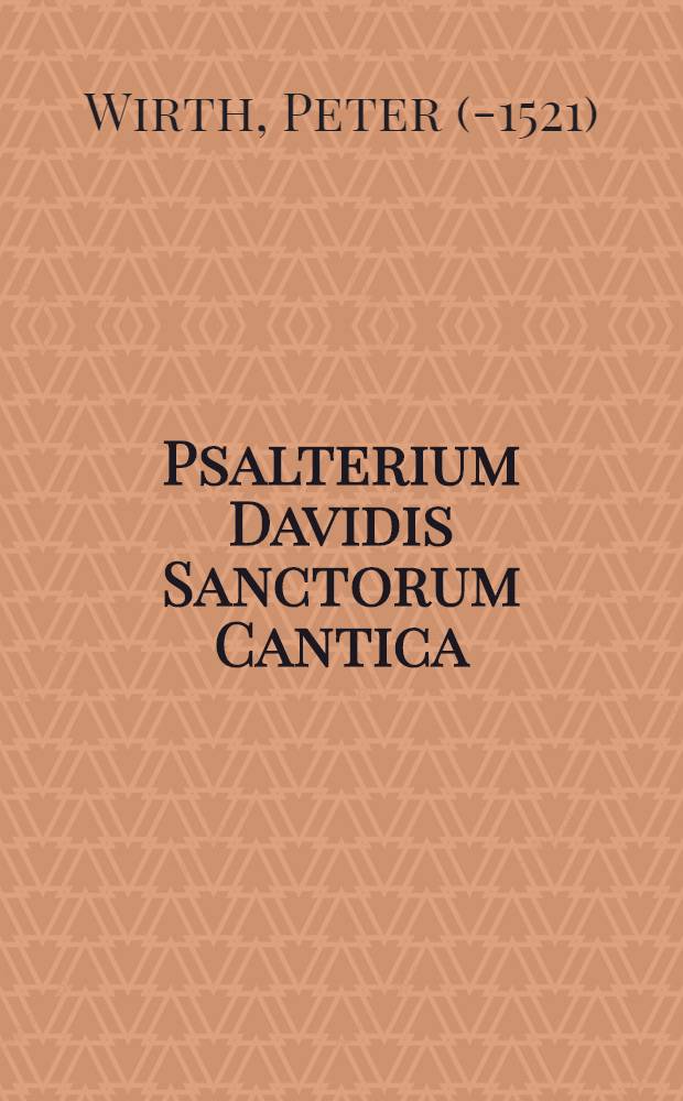 Psalterium Davidis Sanctorum Cantica