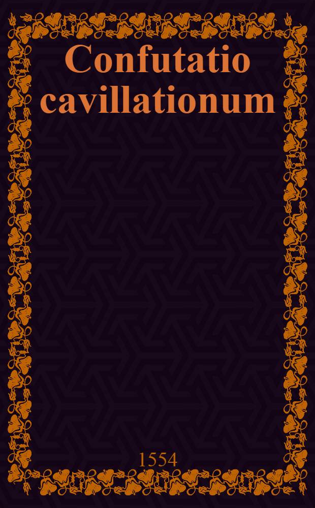 Confutatio cavillationum