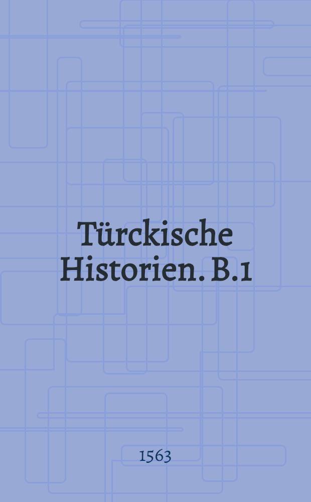 T&uuml;rckische Historien. [B.1] : Von der T&uuml;rcken Ankunfft, Regierung, K&ouml;nigen, und Keysern, Kriegen, Schlachten, Victorien und Sigen, wider Christen und Heiden ...