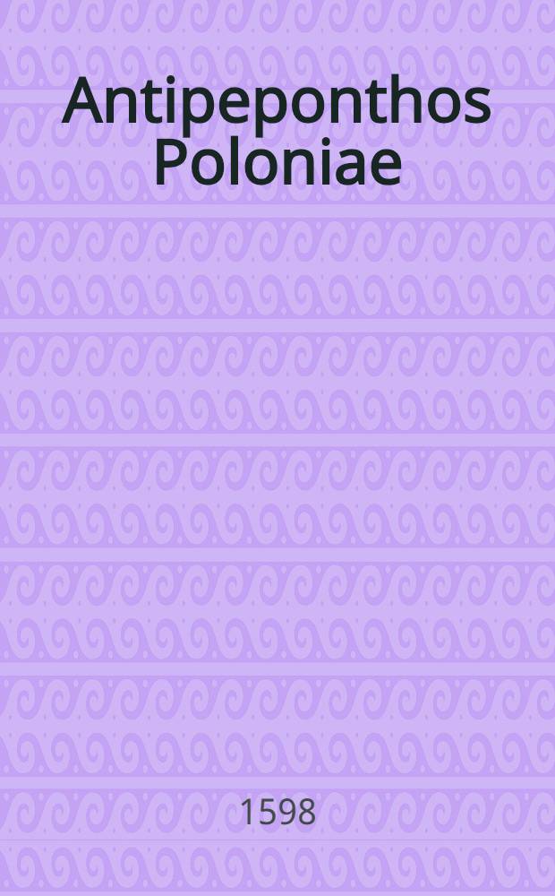 Antipeponthos Poloniae // Thurenus Poloniae