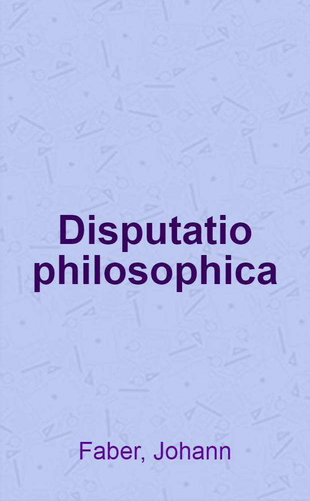 Disputatio philosophica