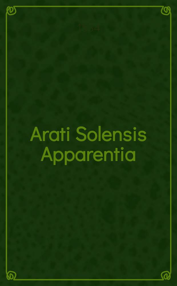 Arati Solensis Apparentia // ... Oikoumenēs ...