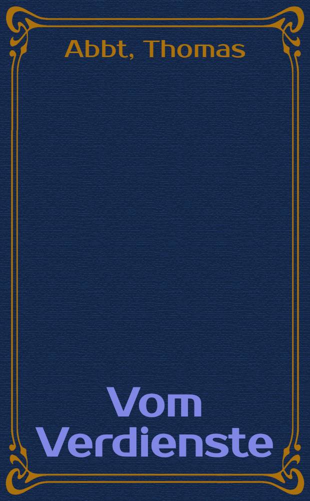 Vom Verdienste