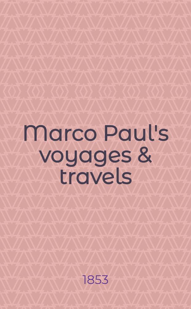Marco Paul's voyages & travels : Adventures in Boston