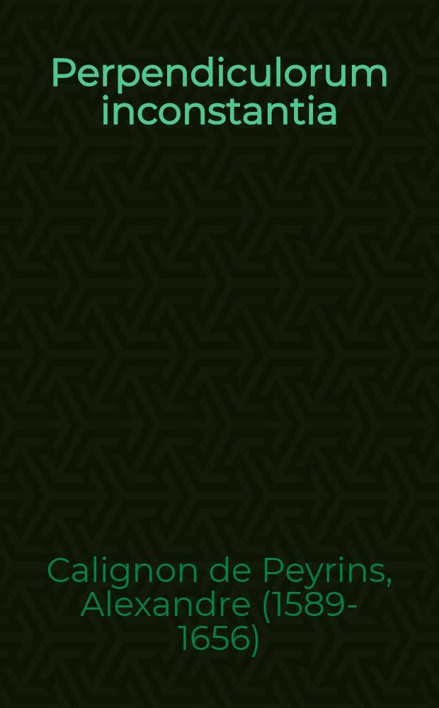 Perpendiculorum inconstantia