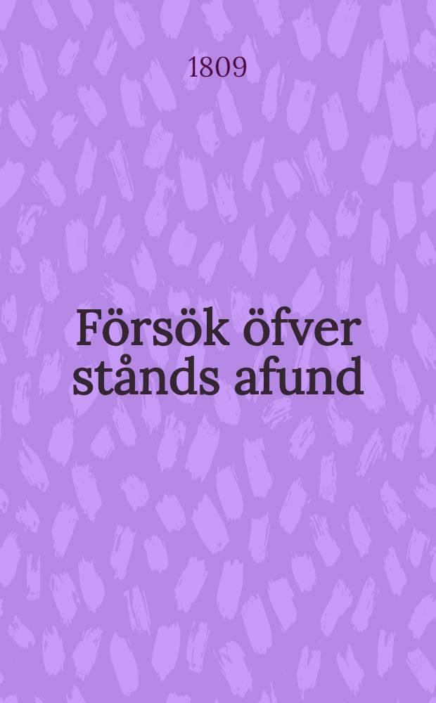 F&ouml;rs&ouml;k &ouml;fver st&aring;nds afund