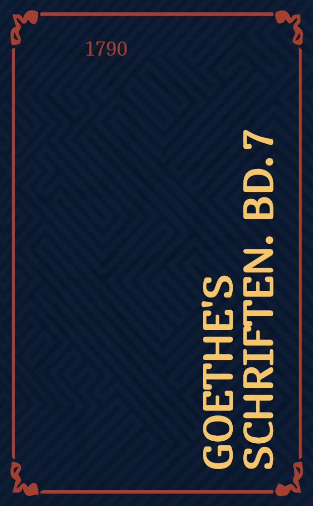 Goethe's Schriften. Bd. 7 : [Faust