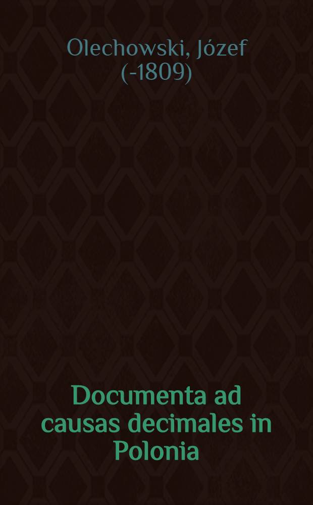 Documenta ad causas decimales in Polonia