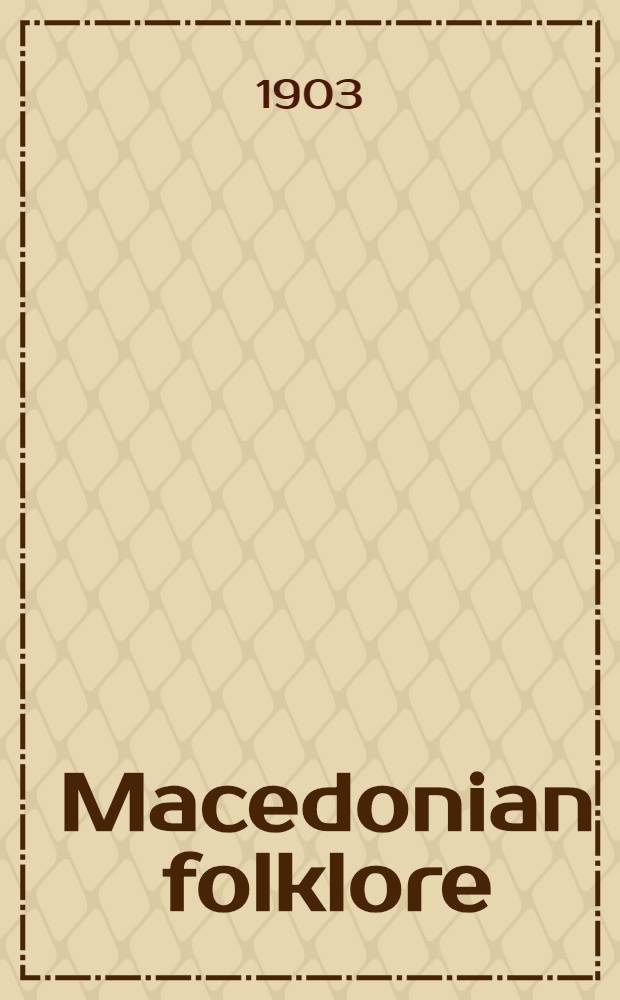 Macedonian folklore