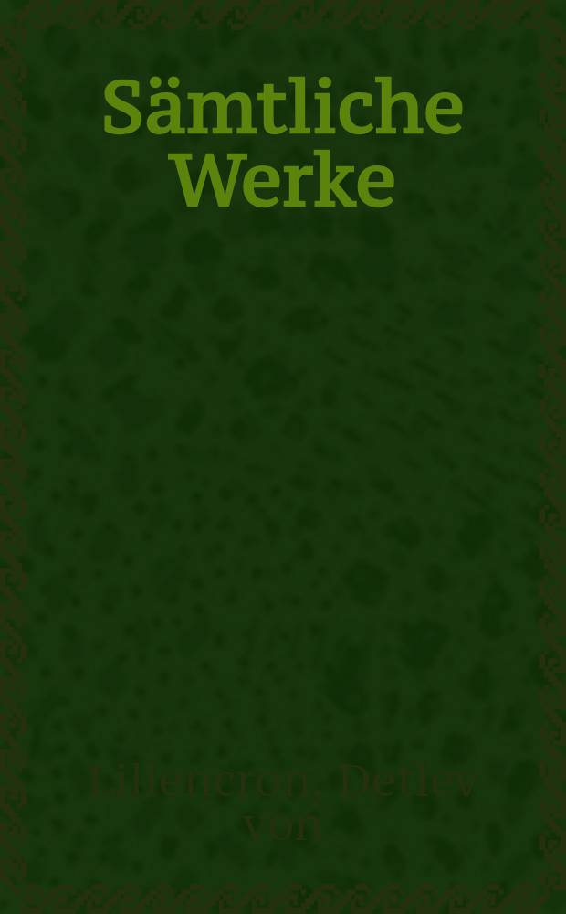 Sämtliche Werke
