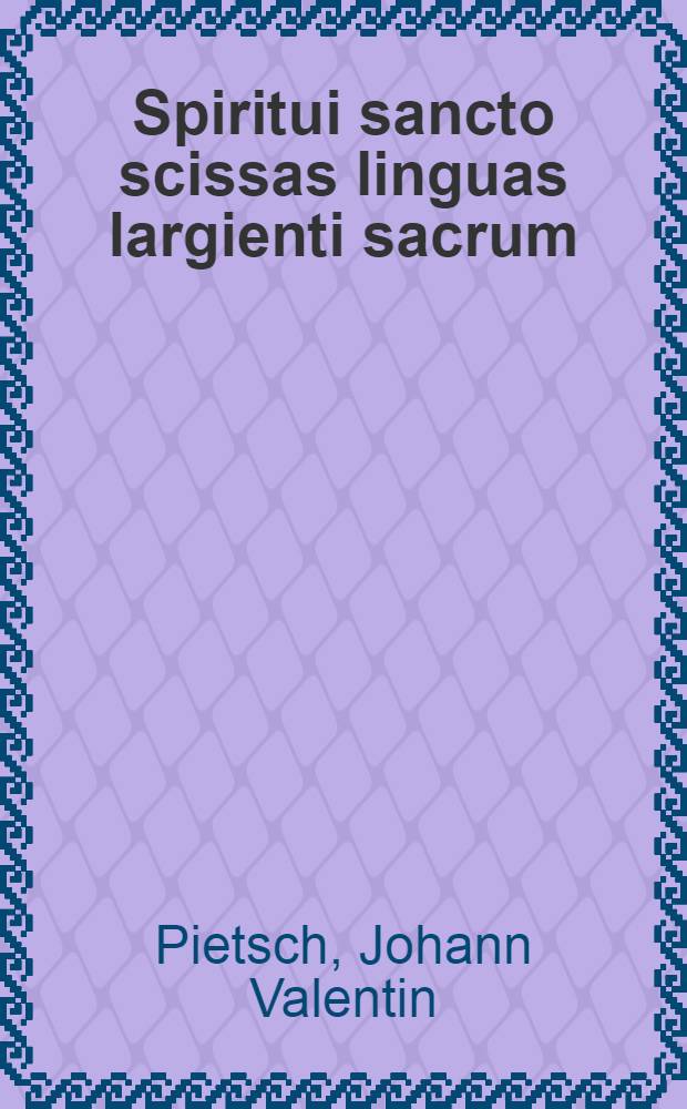 Spiritui sancto scissas linguas largienti sacrum