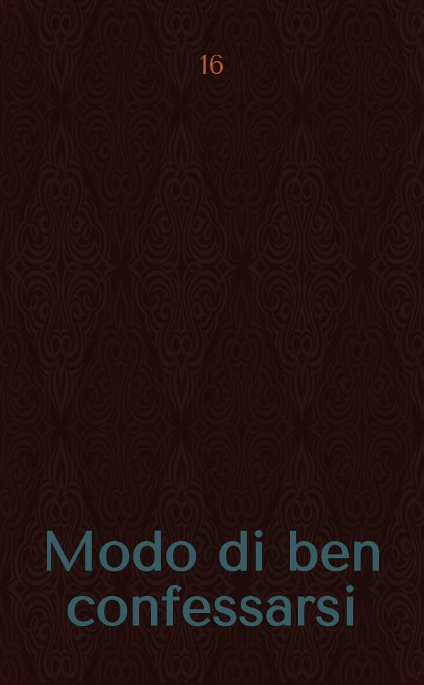 Modo di ben confessarsi