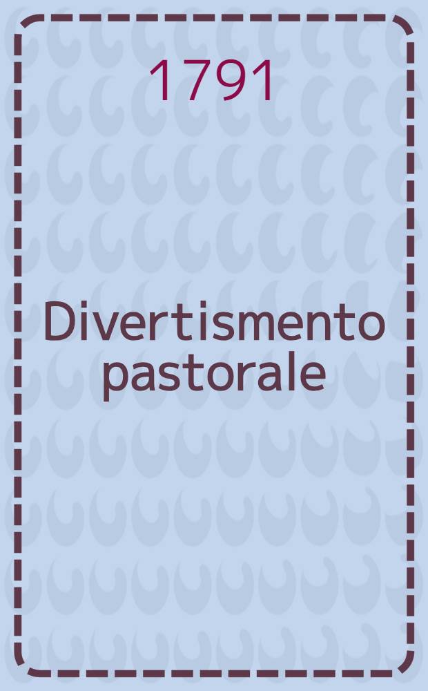 Divertismento pastorale