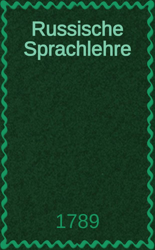 Russische Sprachlehre