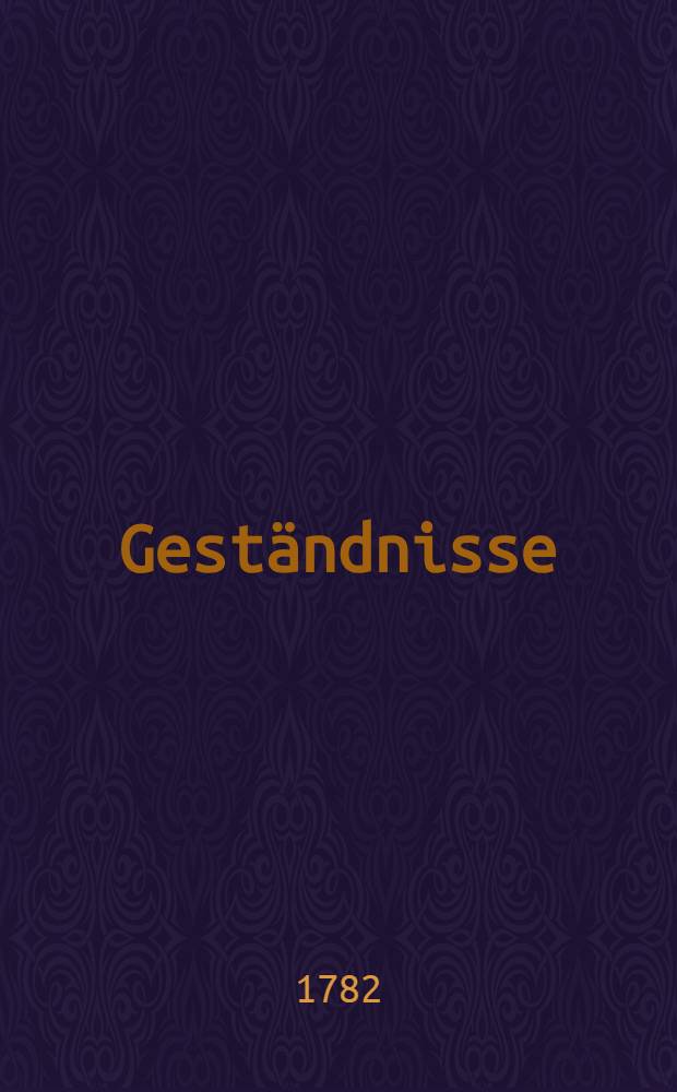 Geständnisse