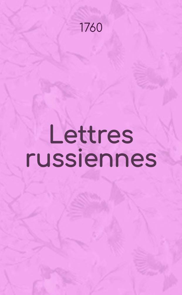 Lettres russiennes