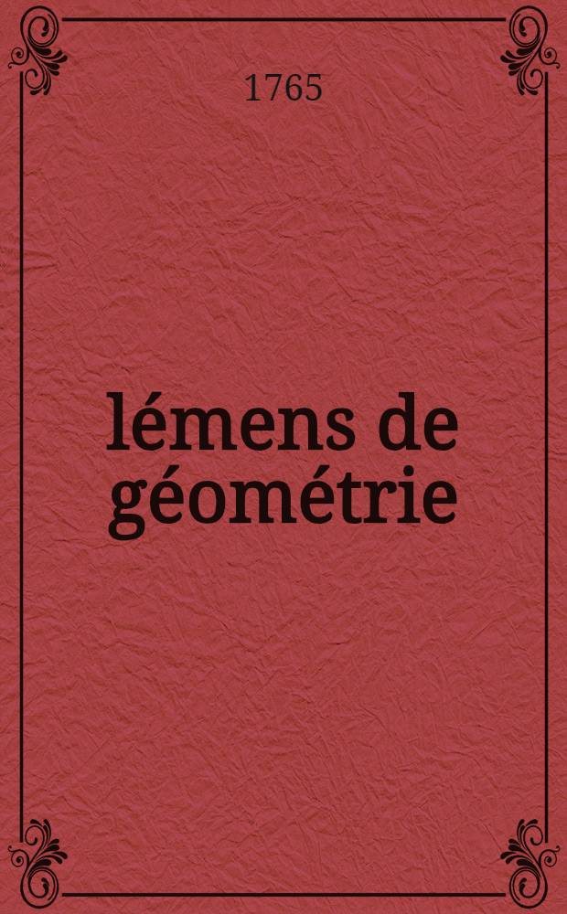 &Eacute;l&eacute;mens de g&eacute;om&eacute;trie