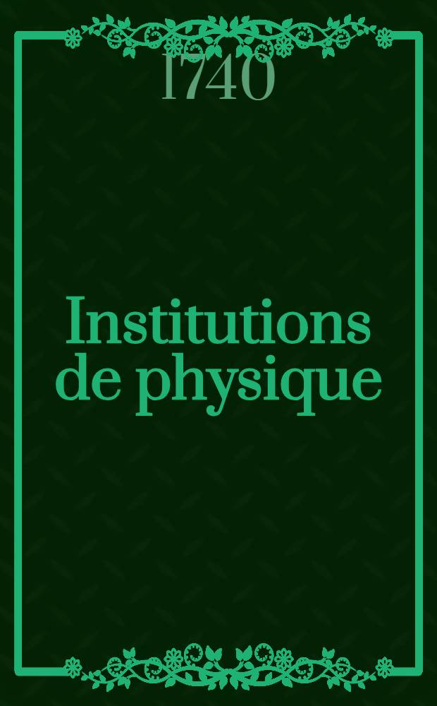 Institutions de physique