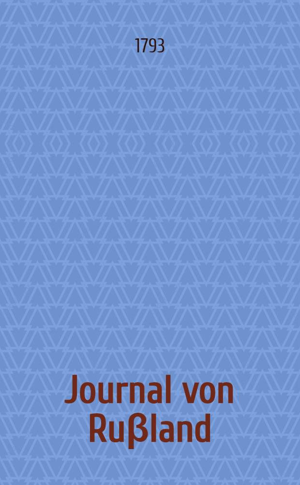 Journal von Ruβland