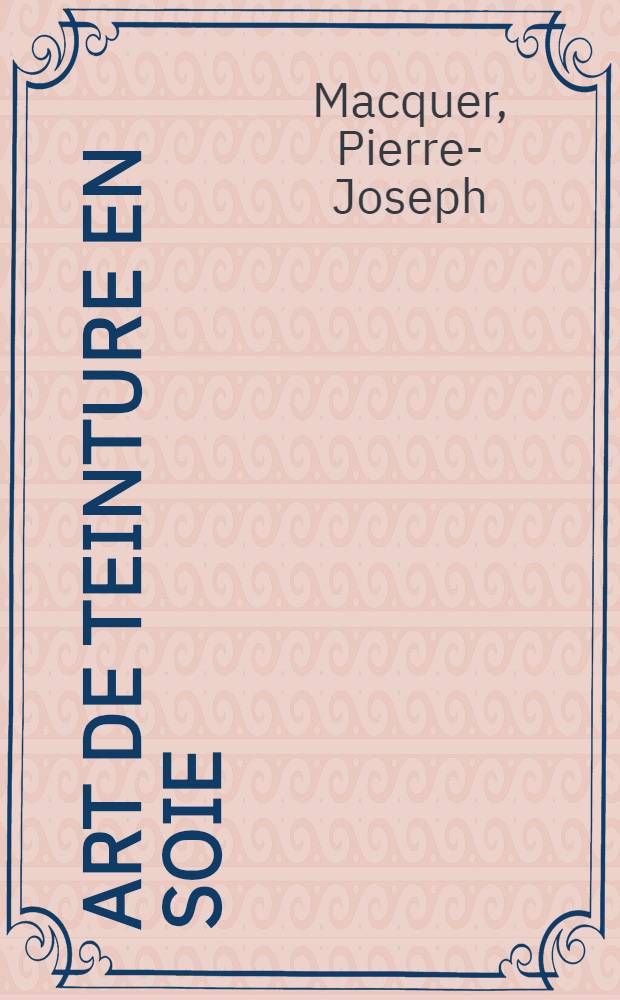 Art de teinture en soie