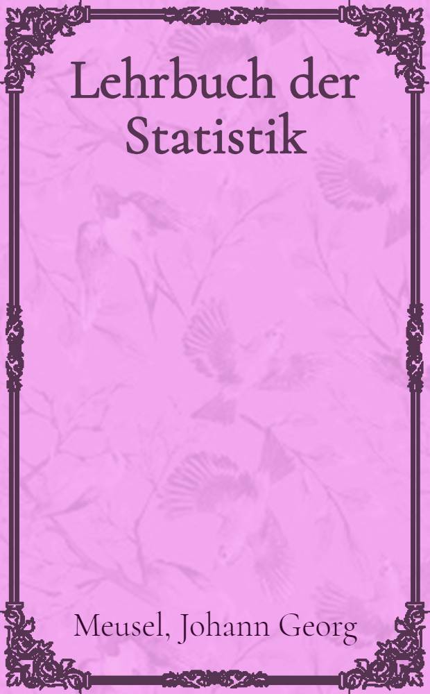 Lehrbuch der Statistik
