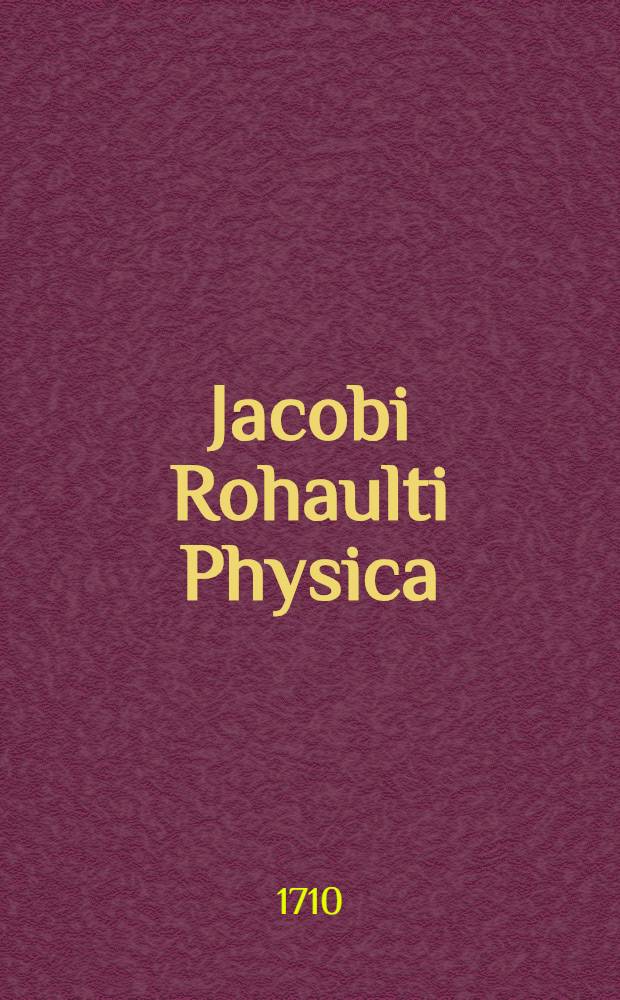Jacobi Rohaulti Physica
