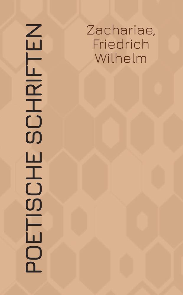 Poetische Schriften