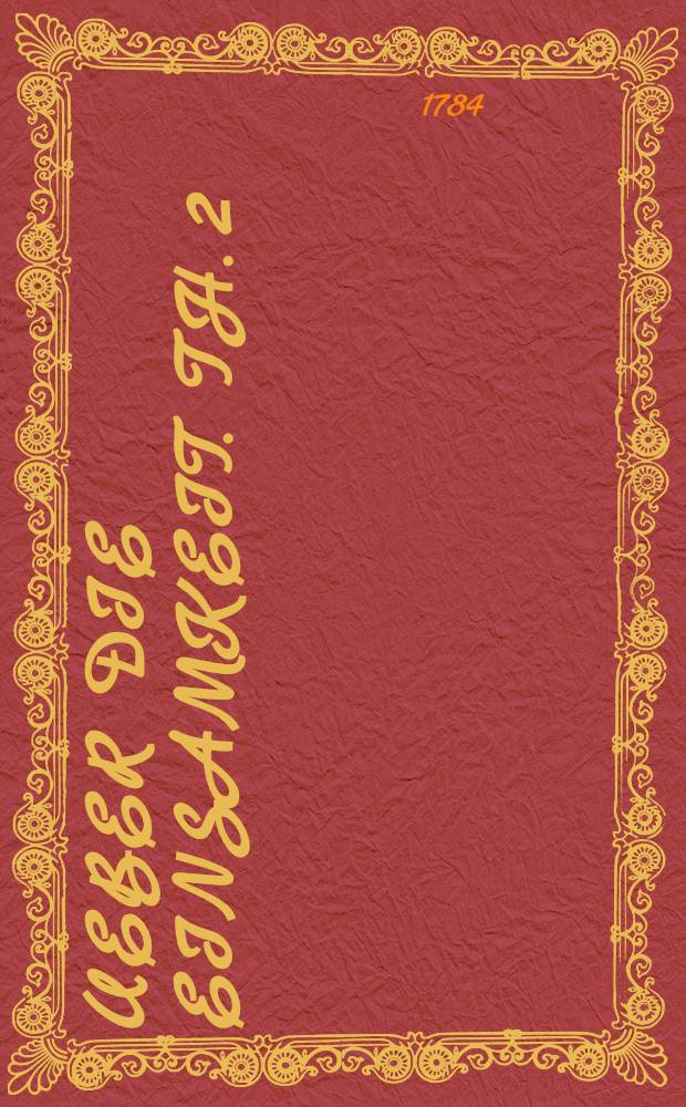 Ueber die Einsamkeit. Th. 2