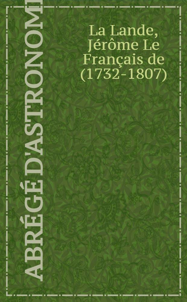 Abr&eacute;g&eacute; d'astronomie