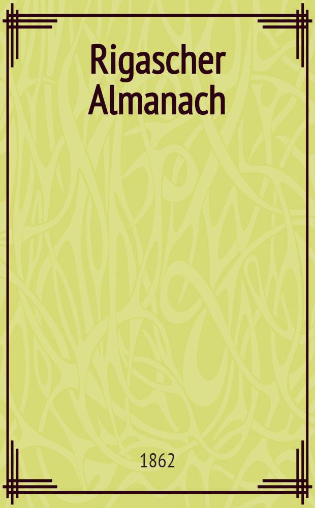 Rigascher Almanach
