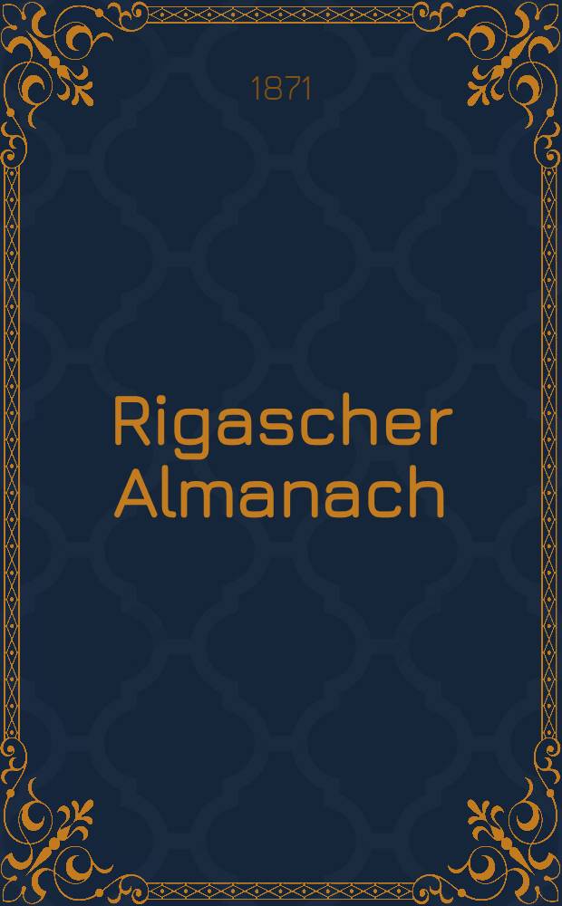 Rigascher Almanach
