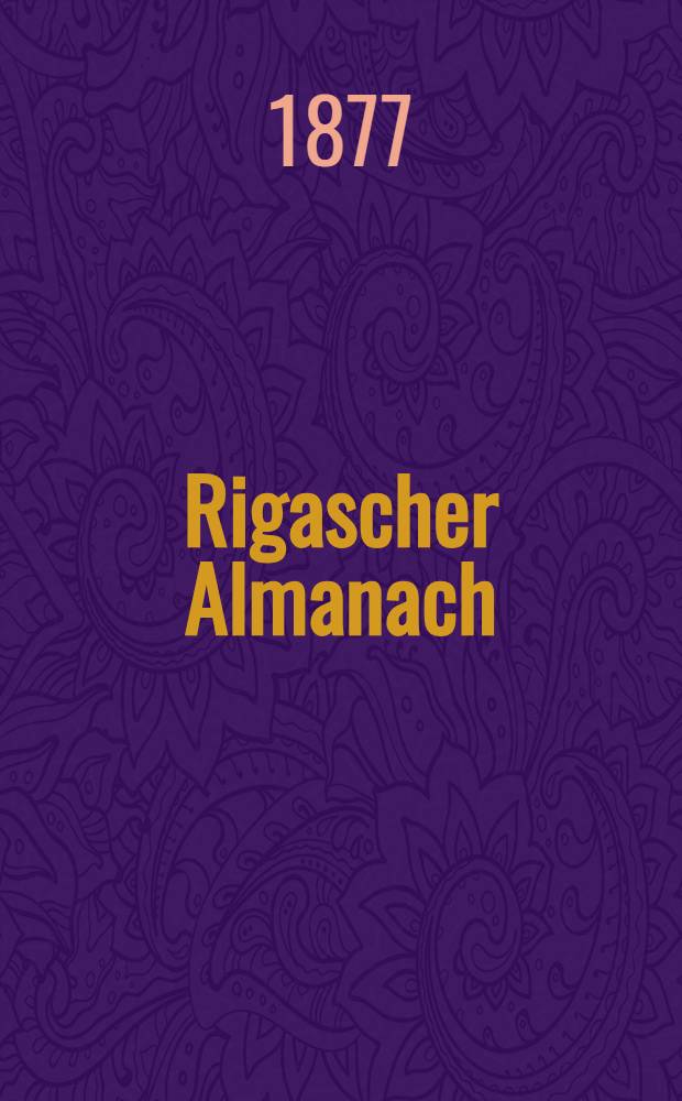 Rigascher Almanach
