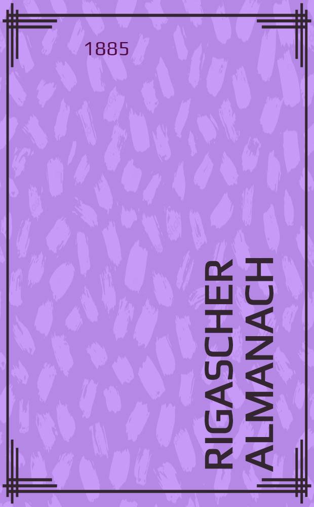 Rigascher Almanach