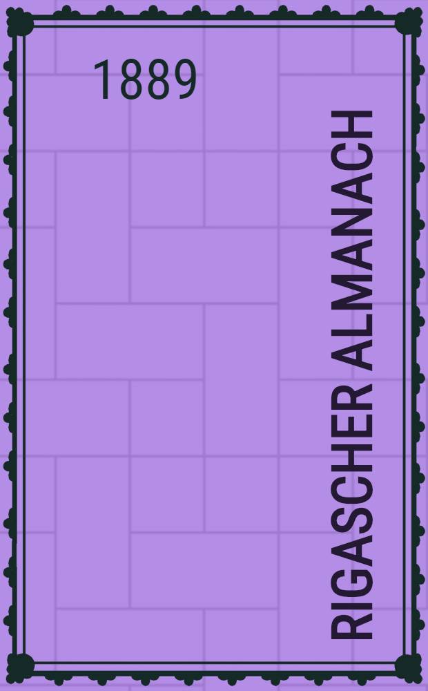 Rigascher Almanach