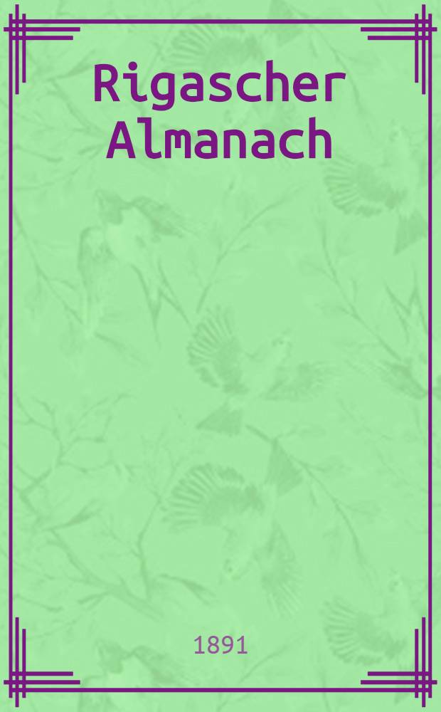 Rigascher Almanach