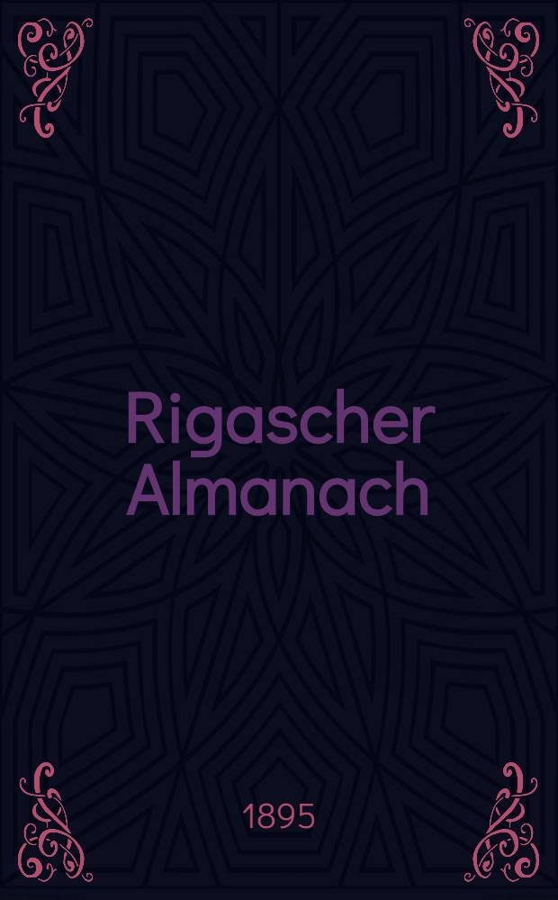 Rigascher Almanach