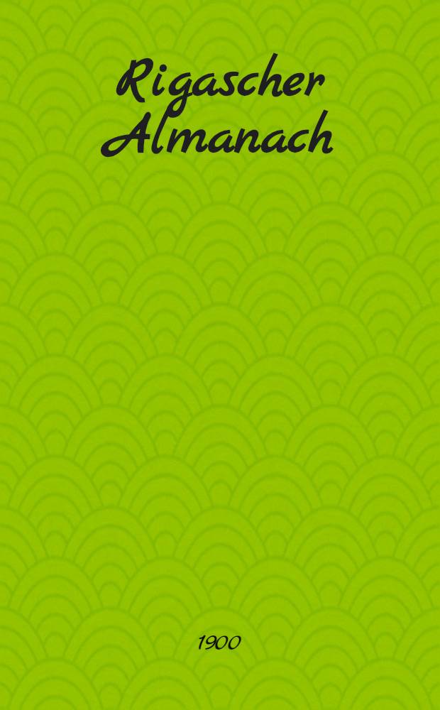 Rigascher Almanach
