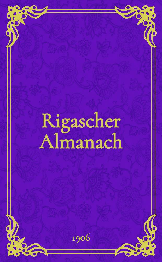 Rigascher Almanach