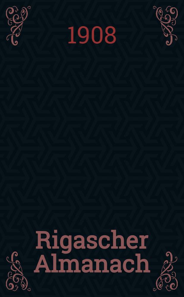 Rigascher Almanach