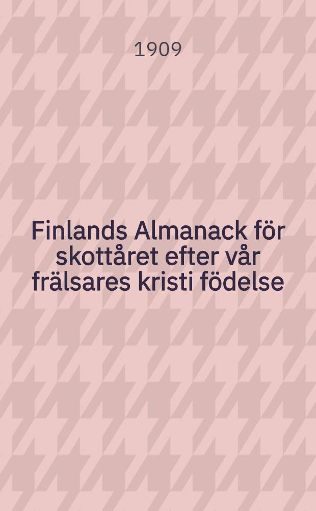 Finlands Almanack för skottåret efter vår frälsares kristi födelse