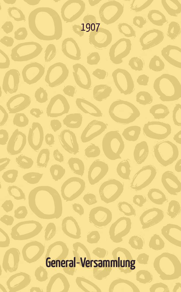 General-Versammlung : Rigaer Sterbe-Casse (gegründet 1802)