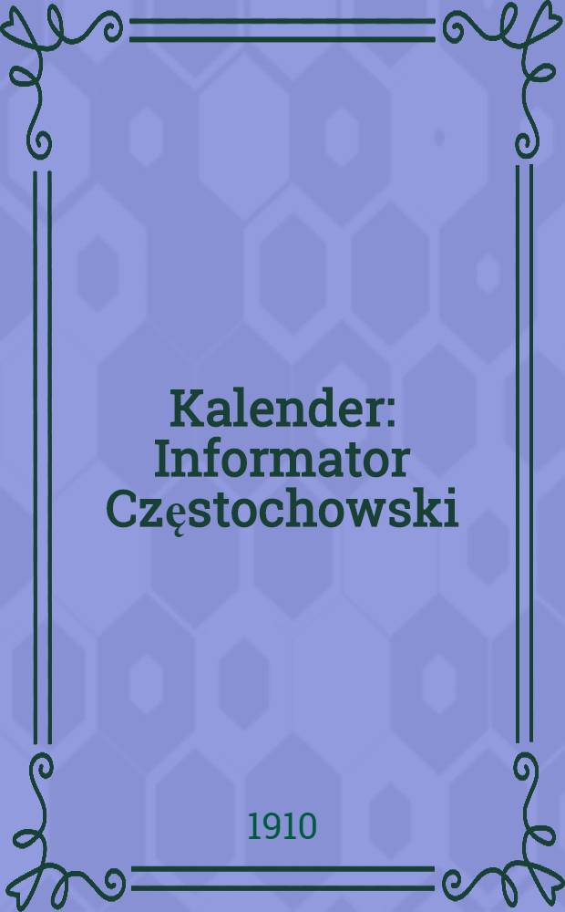 Kalender : Informator Częstochowski