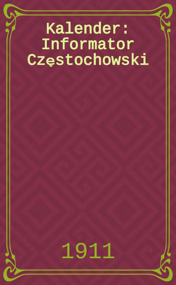 Kalender : Informator Częstochowski