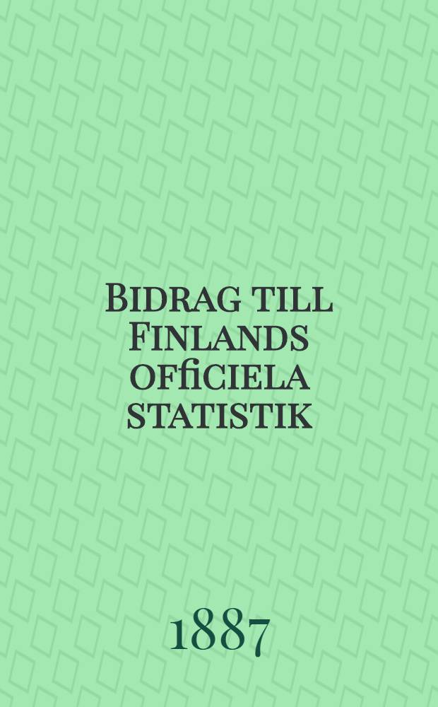 Bidrag till Finlands officiela statistik : 6 Befolkningsstatistik V&auml;est&ouml;tilastoa. 14
