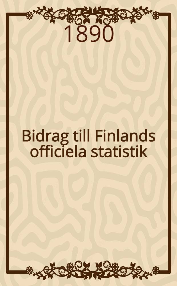 Bidrag till Finlands officiela statistik : 6 Befolkningsstatistik Väestötilastoa. 17
